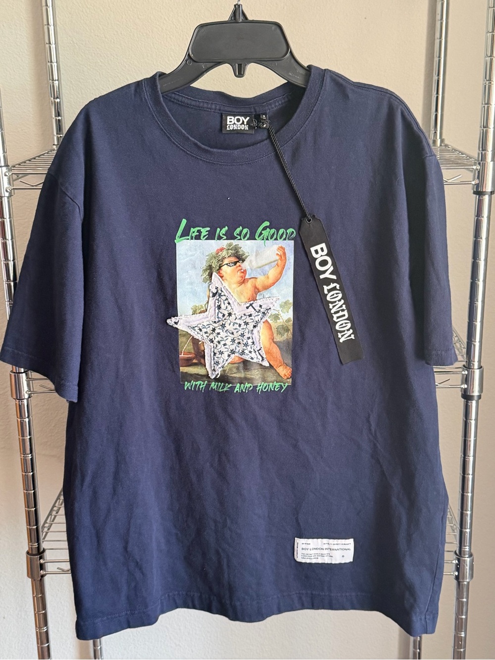 Navy Short-Sleeve Graphic Tee - Life Is So Good